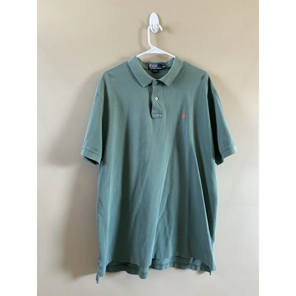 Polo Ralph Lauren Forest Green Men's 2XL Short Sleeve Collared Shirt Pony